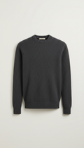 Merino Rib-Knit Crewneck Sweater