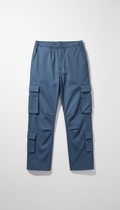 Steel Blue Relaxed-Fit Cargo Pants